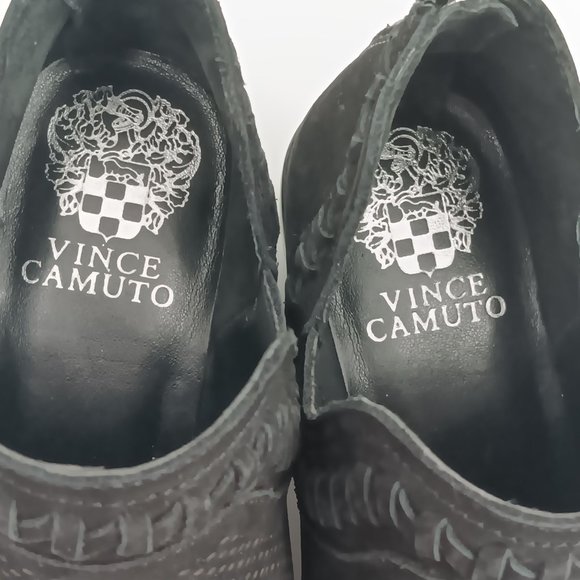 VINCE CAMUTO BLACK LEATHER BOOTIES SIZE 6.5M - Picture 2 of 16